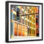 Traffic Lights against Colorful Building with Sunset Reflection in the Window. Tel-Aviv, Israel-Protasov AN-Framed Photographic Print