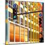 Traffic Lights against Colorful Building with Sunset Reflection in the Window. Tel-Aviv, Israel-Protasov AN-Mounted Photographic Print