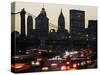 Traffic Moves South Towards Lower Manhattan During Rush Hour-null-Stretched Canvas