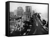 Traffic Moving Down Lake Shore Drive-null-Framed Stretched Canvas