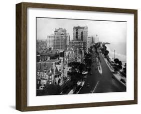 Traffic Moving Down Lake Shore Drive-null-Framed Photographic Print