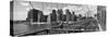Traffic on a Bridge, Brooklyn Bridge, Manhattan, New York City, New York State, USA-null-Stretched Canvas