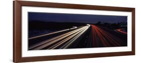 Traffic on a Road at Evening, Autobahn 5, Hessen, Frankfurt, Germany-null-Framed Photographic Print