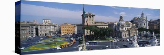 Traffic on a Road, Piazza Venezia, Rome, Italy-null-Stretched Canvas