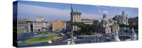 Traffic on a Road, Piazza Venezia, Rome, Italy-null-Stretched Canvas