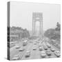 Traffic on George Washington Bridge-Bob Wendlinger-Stretched Canvas