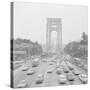Traffic on George Washington Bridge-Bob Wendlinger-Stretched Canvas