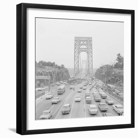 Traffic on George Washington Bridge-Bob Wendlinger-Framed Photographic Print