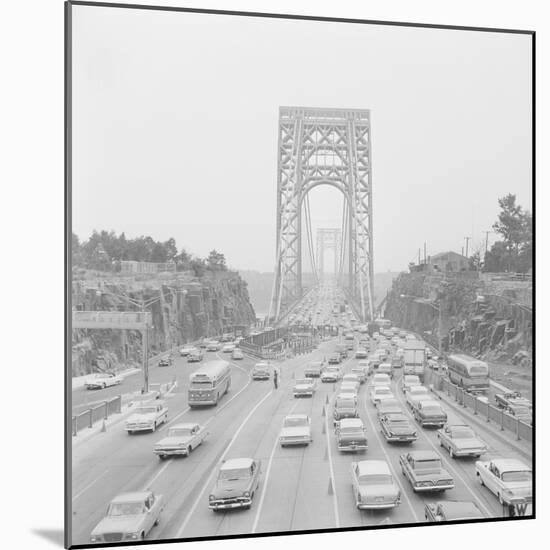 Traffic on George Washington Bridge-Bob Wendlinger-Mounted Photographic Print