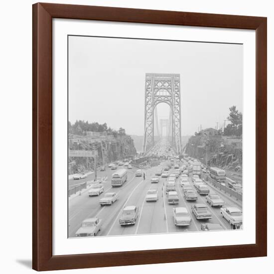 Traffic on George Washington Bridge-Bob Wendlinger-Framed Photographic Print