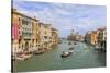 Traffic on Grand Canal. Venice. Italy-Tom Norring-Stretched Canvas