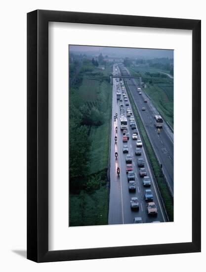 Traffic on Italian Highway-Vittoriano Rastelli-Framed Photographic Print