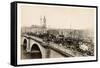 Traffic on London Bridge-Philip de Bay-Framed Stretched Canvas