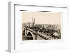 Traffic on London Bridge-Philip de Bay-Framed Photographic Print