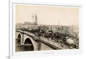 Traffic on London Bridge-Philip de Bay-Framed Photographic Print