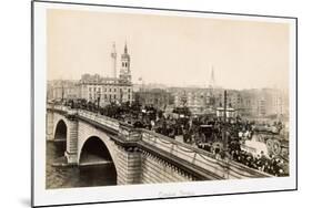 Traffic on London Bridge-Philip de Bay-Mounted Photographic Print