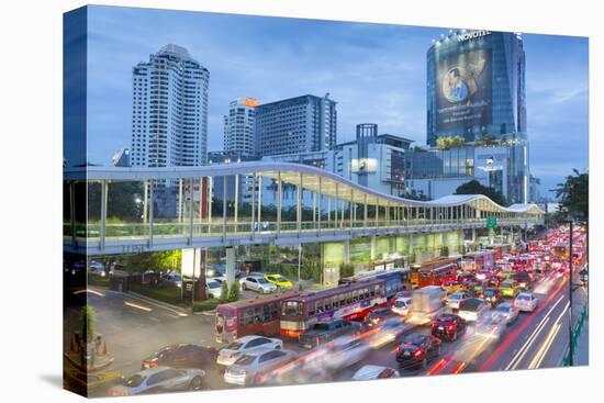 Traffic on Ratchadamri Road, Bangkok, Thailand, Southeast Asia, Asia-Frank Fell-Stretched Canvas