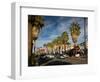 Traffic on Road with Palm Trees at the Roadside, South Palm Canyon Drive, Palm Springs-null-Framed Photographic Print