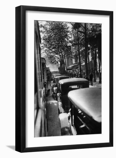 Traffic on the Grands Boulevards, Paris, 1931-Ernest Flammarion-Framed Giclee Print