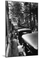 Traffic on the Grands Boulevards, Paris, 1931-Ernest Flammarion-Mounted Giclee Print