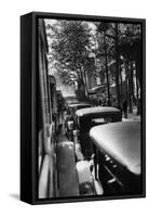 Traffic on the Grands Boulevards, Paris, 1931-Ernest Flammarion-Framed Stretched Canvas