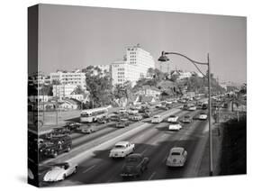 Traffic on the Hollywood Freeway-Philip Gendreau-Stretched Canvas