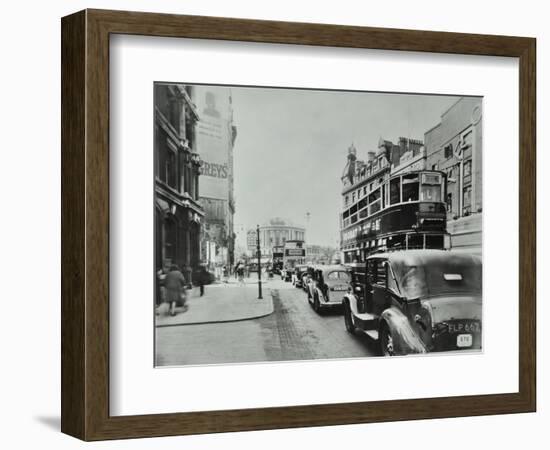 Traffic on the New Kent Road, Southwark, London, 1947-null-Framed Photographic Print