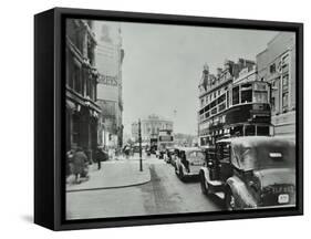 Traffic on the New Kent Road, Southwark, London, 1947-null-Framed Stretched Canvas