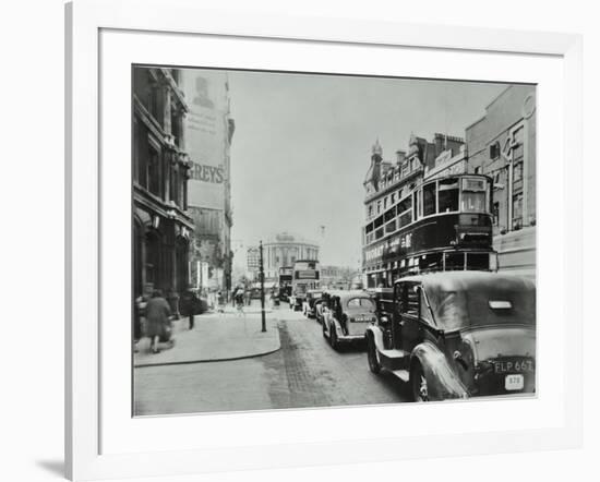 Traffic on the New Kent Road, Southwark, London, 1947-null-Framed Photographic Print