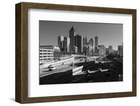 Traffic on the road in a city, Atlanta, Georgia, USA-Panoramic Images-Framed Photographic Print