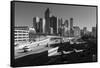 Traffic on the road in a city, Atlanta, Georgia, USA-Panoramic Images-Framed Stretched Canvas