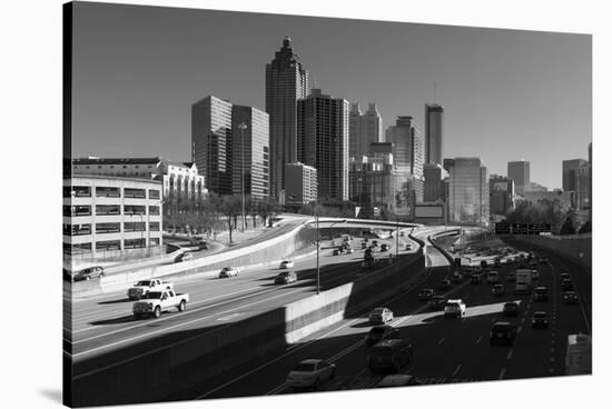 Traffic on the road in a city, Atlanta, Georgia, USA-Panoramic Images-Stretched Canvas