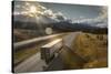 Traffic on Trans Canada Highway 1, Canadian Rockies, Banff National Park, UNESCO World Heritage Sit-Frank Fell-Stretched Canvas