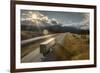 Traffic on Trans Canada Highway 1, Canadian Rockies, Banff National Park, UNESCO World Heritage Sit-Frank Fell-Framed Photographic Print