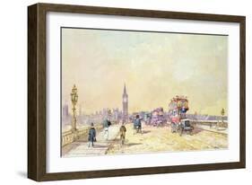 Traffic on Westminster Bridge-John Sutton-Framed Giclee Print