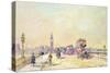 Traffic on Westminster Bridge-John Sutton-Stretched Canvas