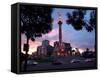 Traffic Passes by the Angel of Independence Monument in the Heart of Mexico City-John Moore-Framed Stretched Canvas