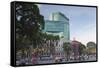 Traffic Passing Diamond Plaza, Ho Chi Minh City, Vietnam, Indochina, Southeast Asia, Asia-Ian Trower-Framed Stretched Canvas