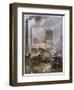 Traffic Passing the Smoking Chimneys of Horrockses Crewdson and Co-C.e. Turner-Framed Art Print