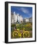 Traffic Roundabout with Painted Bicycles, Seaton, Devon Heritage Coast, Devon, England, UK, Europe-Neale Clarke-Framed Photographic Print