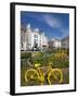 Traffic Roundabout with Painted Bicycles, Seaton, Devon Heritage Coast, Devon, England, UK, Europe-Neale Clarke-Framed Photographic Print