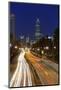 Traffic, Rush-Hour Traffic, Mobility, Dusk, Theodor-Heuss-Allee-Axel Schmies-Mounted Photographic Print