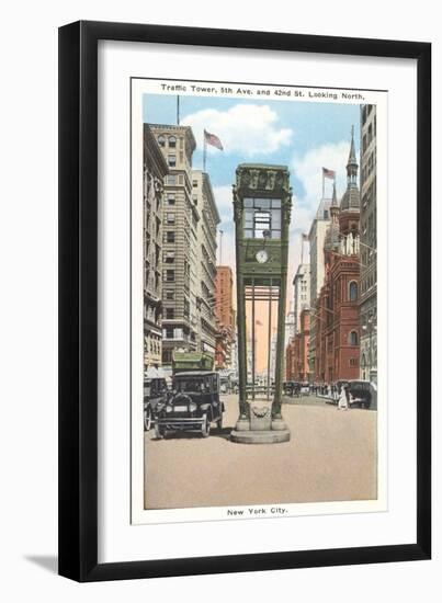 Traffic Tower, Midtown Manhattan-null-Framed Art Print
