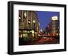Traffic Trails and Theatre Signs at Night Near Piccadilly Circus, London, England-Lee Frost-Framed Photographic Print