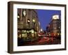 Traffic Trails and Theatre Signs at Night Near Piccadilly Circus, London, England-Lee Frost-Framed Photographic Print