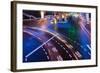 Traffice Moving Through Intersection at Night-Paul Souders-Framed Photographic Print