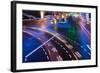 Traffice Moving Through Intersection at Night-Paul Souders-Framed Photographic Print