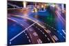 Traffice Moving Through Intersection at Night-Paul Souders-Mounted Photographic Print