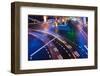 Traffice Moving Through Intersection at Night-Paul Souders-Framed Photographic Print