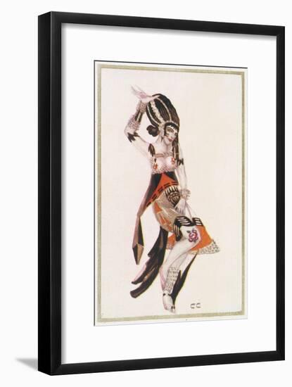 Tragedie De Salome Costume Design for Salome from a Painting by Soudeikine-null-Framed Art Print